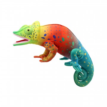 Large Creatures - Chameleon Hand Puppet (Rainbow)