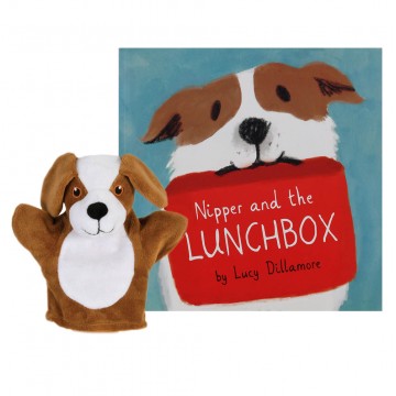 Nipper and the Lunchbox Book with My First Dog Hand Puppet
