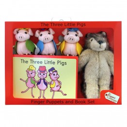 The Three Little Pigs Finger Puppets & Book Set Boxed